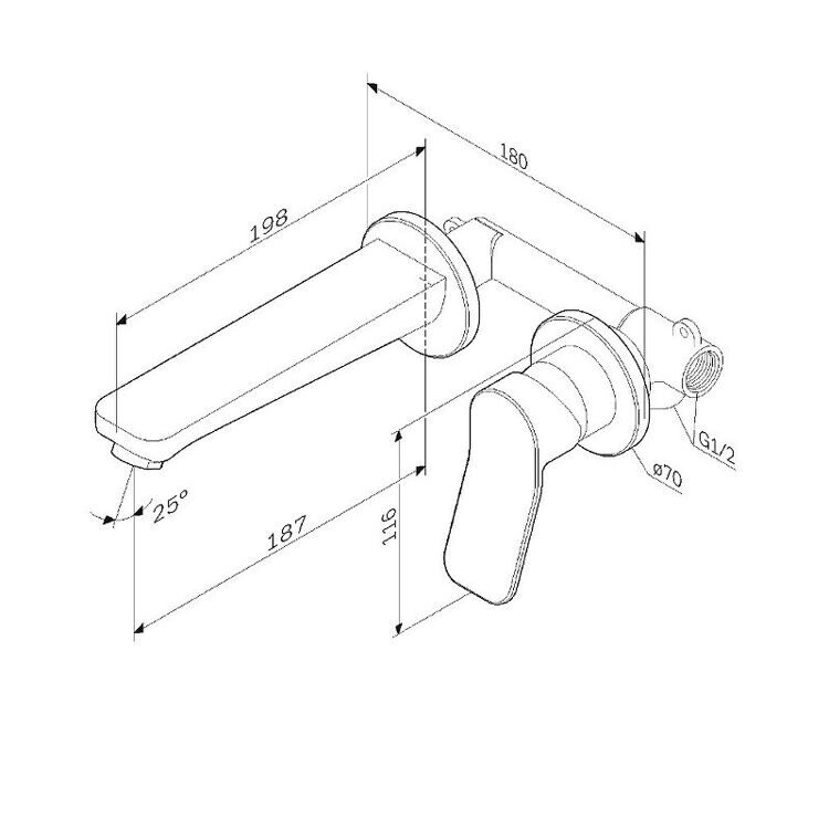 Смеситель для раковины AM.PM X-Joy F85A72622, черный матовый (Германия)