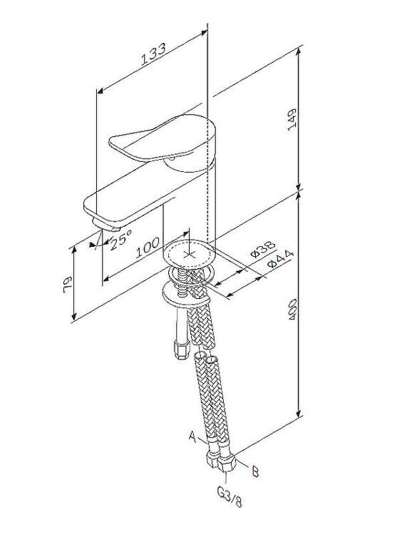 Смеситель для раковины AM.PM X-Joy F85A02100, хром (Германия)